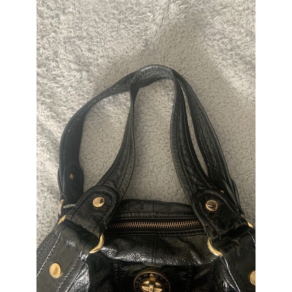 Marc Jacobs Black Cow Leather Two Way Zipper Shoulder Bag Purse Oversized. - Picture 5 of 16